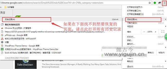 Chrome谷歌浏览器怎么打开（恢复）刚才关闭的网页？ - 第1张 - 懿古今(www.yigujin.cn)